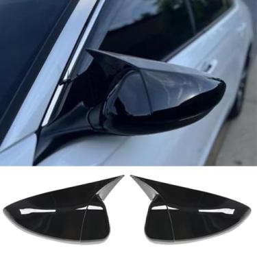 Imagem de XITER Acabamento de capa de espelho retrovisor lateral de boi de plástico ABS para Honda Accord 10º 11º 2018 2019 2020 2021 2022 2023 2024 2025 acessórios - sem seta - preto brilhante