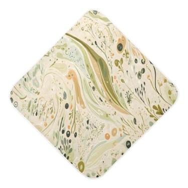 Imagem de Toalhas de bebê com capuz ultra macias absorventes toalhas de banho de algodão musselina fundo de primavera para recém-nascidos bebês bebês 89 x 89 centímetros