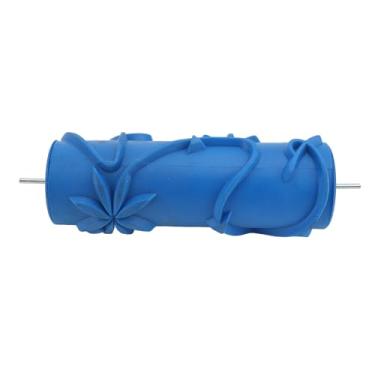 Imagem de AUNMAS Rolo de Pintura Padrão Cabeça de Borracha Macia para Paredes Teto Diy Arte Decorativa Clássico Tijolo Gravação Textura Ferramenta Reutilizável Azul (borracha 3)