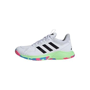 Imagem de adidas Tênis feminino Court Flight, Branco/preto/verde Spark, 38