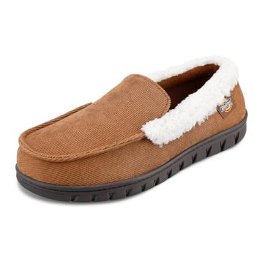 Imagem de Dickies Pantufa veneziana de veludo cotelê fechado com sola interna/externa, Bronzeado, Large