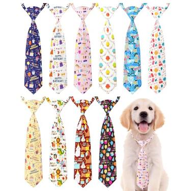 Imagem de PET SHOW Pacote com 10 gravatas para cães grandes e médios, gravatas borboletas, meninas, meninos, animais de estimação, ajustáveis, acessórios de higiene pessoal para festas de casamento