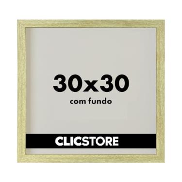 Imagem de Moldura 30x30Cm Com Fundo Para Quadros Diplomas Certificados Fotos Decoração (Carvalho)