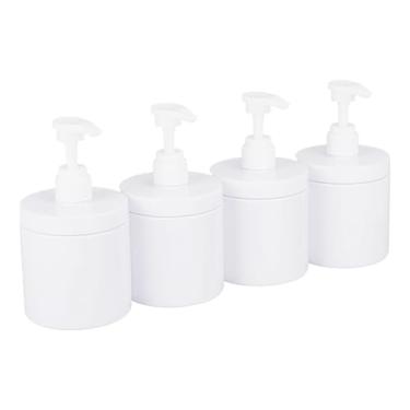 Imagem de BENECREAT Pacote com 4 frascos de plástico de 500 ml, frascos dispensadores recarregáveis vazios com material PET durável para banheiro, chuveiro, loção, xampu, condicionador e sabão de cozinha