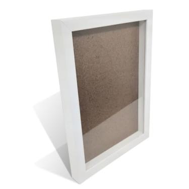 Imagem de Moldura Caixa Alta 15x21 com Vidro para Quilling, Bordados, Scrapbook e Porta Retrato 1,5cm(BRANCA)
