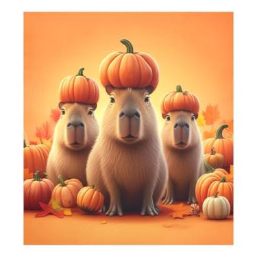 Imagem de CEBUGI Linda capa de ímã de lava-louças capivaras decorativas capas de porta de lava-louças 58 x 66 cm decalque de painel de geladeira para decoração de cozinha doméstica