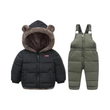 Imagem de Conjunto De Roupas De Inverno Para Meninos E Meninas, Casaco De Lã De 