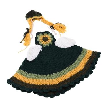 Imagem de GLOGLOW Fantasia de Ganso de Jardim de 23 Polegadas, Roupas de Ganso Tecidas à Mão, Decoração Sazonal Vibrante para Jardim Ao Ar Livre e Pátio, Decoração de de Cimento, Ornamentação de