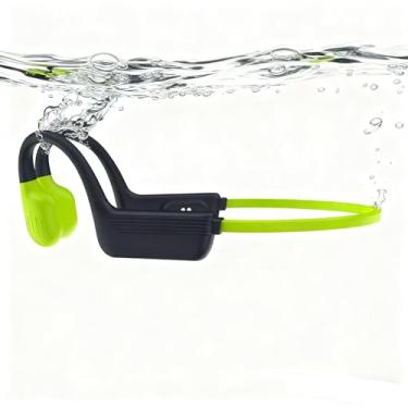 Imagem de MARLALL Fones de ouvido de natação IPX8 à prova d'água, fones de ouvido de condução óssea com leitor de MP3 de 32 GB, fone de ouvido para piscina subaquática