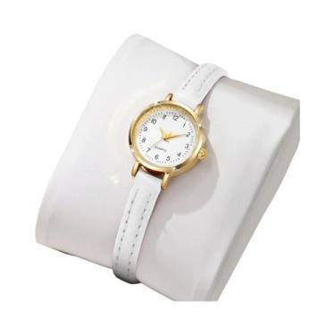 Imagem de Relógio De Moda Feminino Com Pulseira De Couro E Mostrador Pequeno, Pr