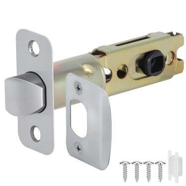 Imagem de 1 pacote de substituição de trava de porta de níquel, orifício grande de eixo de 8 mm, ângulo de giro de 45°, trava de porta traseira de 2-3/20.3 cm ou 2-3/10.2 cm, peças de substituição de fechadura