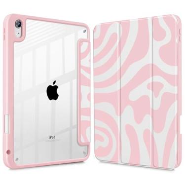 Imagem de Tuiklol Capa para iPad de 11 polegadas (chip A16) 2025 geração 11ª / iPad 11 polegadas 2022 10ª geração, porta-lápis embutido com capa à prova de choque, capa traseira transparente transparente