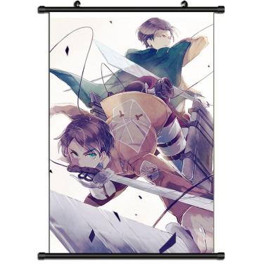 Imagem de Pôster artístico Attack On Titan Levi 40x60cm em tecido+plásticos