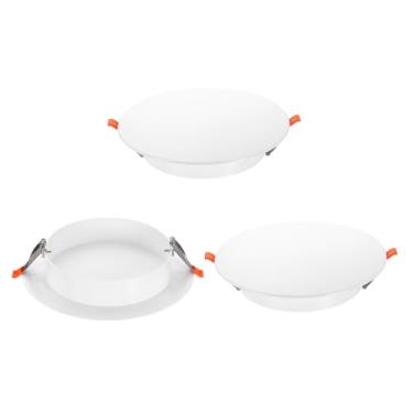 Imagem de Awclub Placas de cobertura de teto com mola de 22,8 cm, parede embutida com acabamento leve, painel decorativo com tampa de orifício para downlight com fivela para aberturas de teto com orifícios