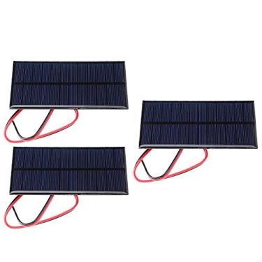Imagem de Dioche 3pcs DC 6V 1W Módulo de Energia de Célula de Painel Solar Painel Solar de Silício Policristalino Com Cabo de 30 Cm Carregador DIY de Alta Eficiência para Projetos de