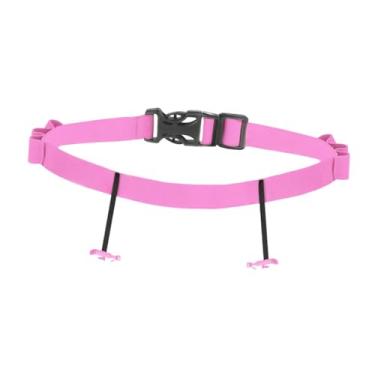 Imagem de predolo Cinto de número de corrida para triatlo masculino e feminino, prático e conveniente, com acessórios porta-números, cinto elástico para corrida de, Rosa