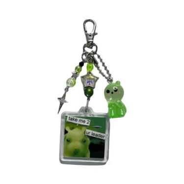 Imagem de Chaveiro De Urso Alienígena Feito À Mão Com Contas De Acrílico, Pingen