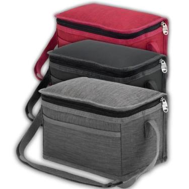 Imagem de Bolsa Térmica Frasqueira Porta Marmita Lancheira Bebidas Poliéster Com