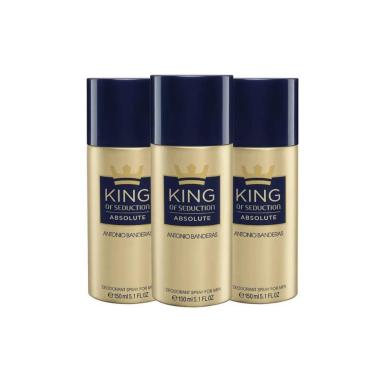 Imagem de Banderas Kit 3un King Of Seduction Absolute Desodorante 150ml-Masculino