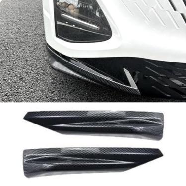 Imagem de Kit de carroceria de spoiler difusor de para-choque dianteiro para carro compatível com Starlight PHEV 2023-2024 Protetor de para-choque acessórios de acabamento de canto (aparência de carbono)