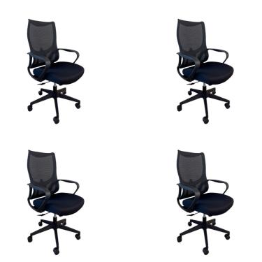 Imagem de Kit 4 Cadeiras Presidente Oficial Verona sem Apoio