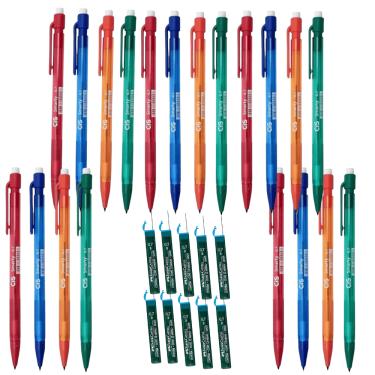 Imagem de Lote Lápiseiras e Grafites 45 itens Cores Medidas Variados