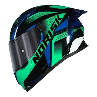 Imagem de Capacete Norisk Flow Pulse Verde e Azul-Feminino