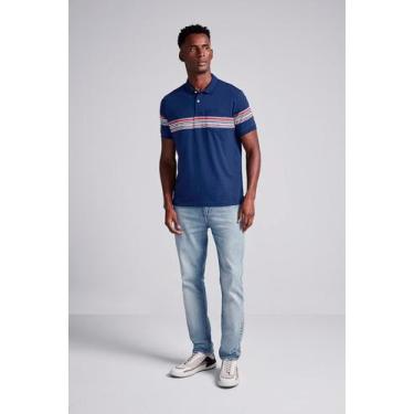 Imagem de Camisa Polo com Bolso Malha Comfort - Azul Medio - HIGHSTIL, Azul, G
