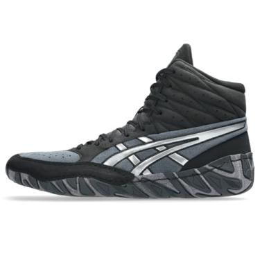Imagem de ASICS Tênis de luta livre masculino Aggressor 6, Preto/prata pura, 36