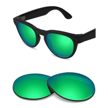Imagem de BLAZERBUCK Lentes de reposição polarizadas anti-sal para óculos de sol RayBan Meta Headliner RW4013F (Gen 2) 51 mm, Verde esmeralda - polarizado, 0