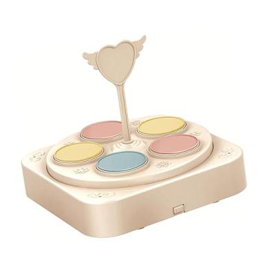 Imagem de Base Giratória Automática para Exibição de Sobremesas com 5 Pratos Prato Oscilante Multifuncional Tabela Cupcakes e Festa Aniversário Design em Plásti