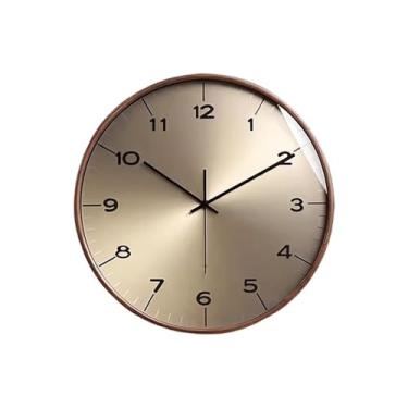 Imagem de KHUTRW3D Relógio de parede de cozinha simples de madeira maciça sala de estar para casa relógio de parede para sala de estar, estudo, decoração de quarto (40,6 cm)