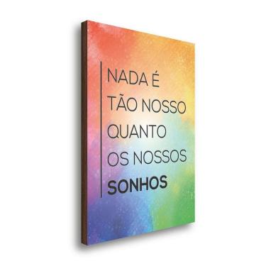 Imagem de Quadro Decorativo Nosos Sonhos Colorido 50X70Cm