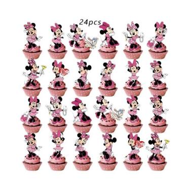 Imagem de Decorações De Bolo De Aniversário Da Minnie, Suprimentos Para Festa Da