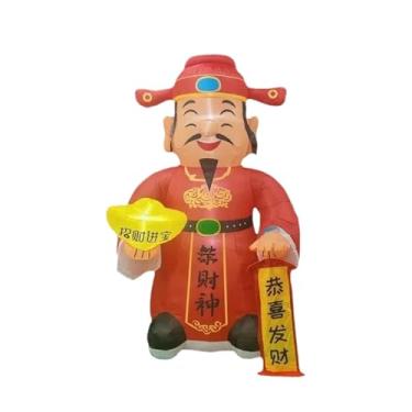 Imagem de Baoblaze Decoração inflável chinesa do da riqueza para o Ano Chinês, enfeite para jardim, decoração de primavera, ideal para quintais, casas e