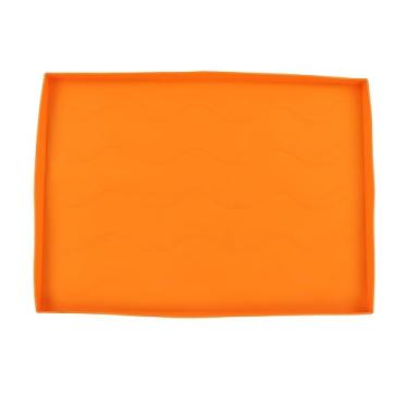 Imagem de Chapa de silicone protetora para grelha, tapete resistente de silicone para grelhar, superfície de cozimento, prevenção de ferrugem, fácil de limpar (Laranja grande 70 cm / 27,6 pol.)
