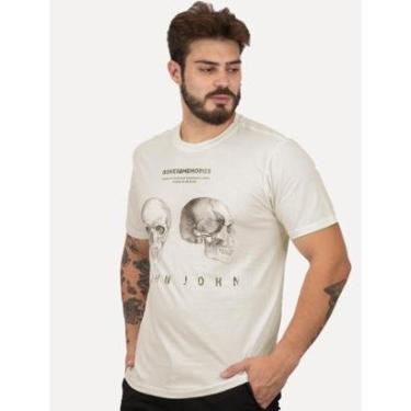Imagem de Camiseta John John Masculina Relaxed Fit Bones e Memories Off-White-Masculino