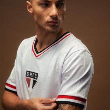 Imagem de Camisa São Paulo Retrô 1930 White Manga Curta Masculina-Masculino
