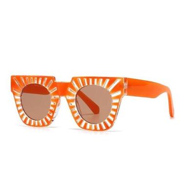 Imagem de Óculos De Sol Quadrados Com Design De Rebites, Estilo Europeu American