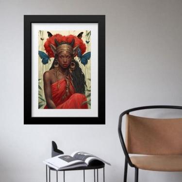 Imagem de Quadro Orixá Iansã Com Borboletas - 60X48Cm