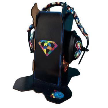 Imagem de Abafador de Ruido Preto para Autistas  12 DB com suporte Infinity Blue Decorativo