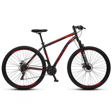 Imagem de Bicicleta Athena Aro 29 Em Aço Com 21 Marchas Colli Preto Fosco/vermelho