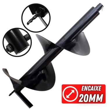 Imagem de Broca Grande Para Perfurador De Solo 80x30cm Com Bitola