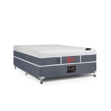 Imagem de Cama Box + Colchão Castor Casal Plush Light Stress One Face Pocket 138x188x61cm