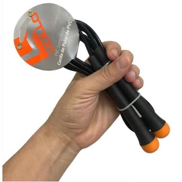 Imagem de Corda De Pular De Pvc Para Treinar Musculação Vollo VP1075 Preto e Lar