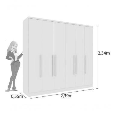 Imagem de Guarda Roupa Casal Veneza 6 Portas 4 Gavetas Tcil