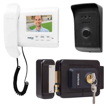 Imagem de Kit 1 Vídeo Porteiro Interfone Ivr 1010 + 1 Fechadura Fx1500 Intelbras Ivr1010 Fx 1500