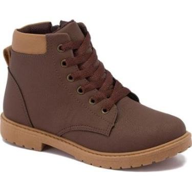 Imagem de Bota Coturno Infantil Menino Zíper Country Rodeio Peão Festa Junina Cadarço Caipira-Masculino