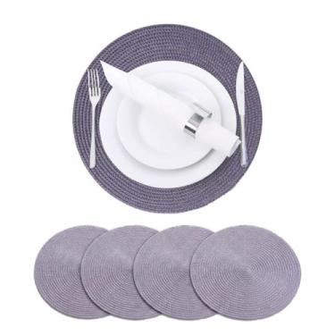 Imagem de Kit Jogo Americano Redondo Impermeável 38 cm Jantar 4 Peças - Bmax, Ci