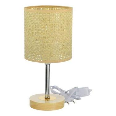 Imagem de Abajur Luminária De Mesa Decorativo Madeira Quarto Cabeceira - PGB, Pa